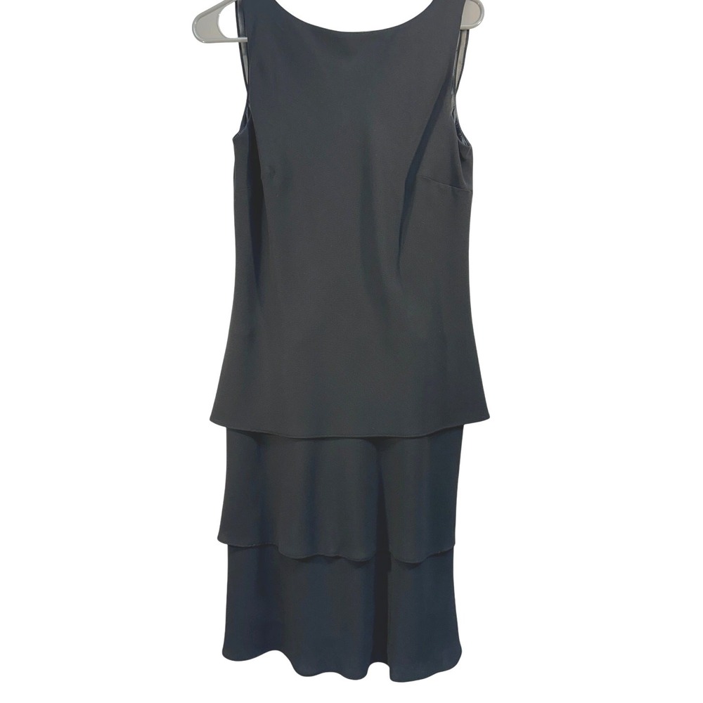 Jones Wear Dress Black Tiered Cowl Neck Sleeveless Cocktail Dress Size 10‎